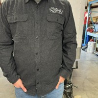 Burnside Solid Flannel Shirt Charcoal