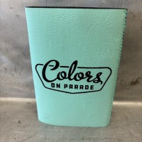 Teal Leather Style Slim Koozie Colors On Parade