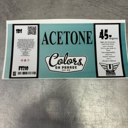 32 Oz Label for Acetone