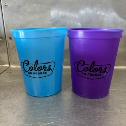 16 oz Palstic Stadium Cup Blue to Purple